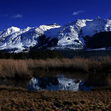 Mountain reflections - Queenstown, South Island